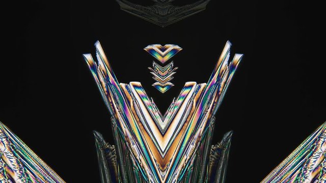 Video Art Vj Crystal Growth Under Microscope Timelapse