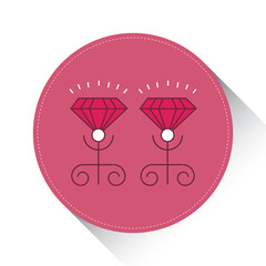  Shining diamond outline icon