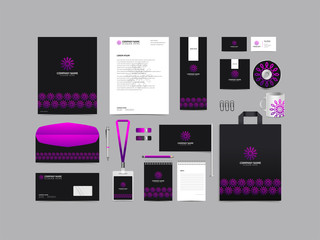 Corporate identity set branding template design kit. editable brand identity with abstract background color for Business Company and Finance Vector eps 10