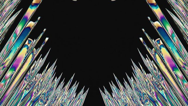 Video Art Vj Crystal Growth Under Microscope Timelapse