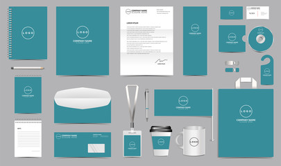 Blank Corporate identity set branding template design kit. editable brand identity with abstract background color for Business Company and Finance Vector eps 10