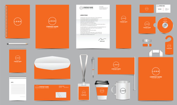 Blank Corporate identity set branding template design kit. editable brand identity with abstract background color for Business Company and Finance Vector eps 10
