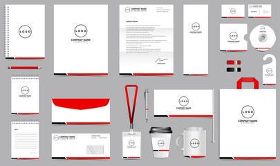 Corporate identity set branding template design kit. editable brand identity with abstract background color for Business Company and Finance Vector eps 10