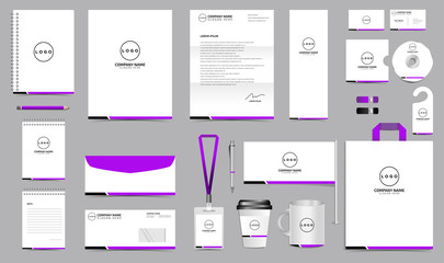 Fototapeta na wymiar Corporate identity set branding template design kit. editable brand identity with abstract background color for Business Company and Finance Vector eps 10