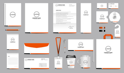 Corporate identity set branding template design kit. editable brand identity with abstract background color for Business Company and Finance Vector eps 10