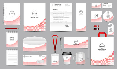 Corporate identity set branding template design kit. editable brand identity with abstract background color for Business Company and Finance Vector eps 10