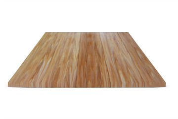 wooden chopping board isolated on white background