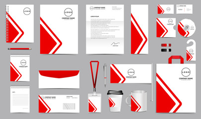 Corporate identity set branding template design kit. editable brand identity with abstract background color for Business Company and Finance Vector eps 10