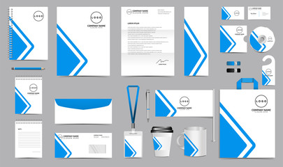 Corporate identity set branding template design kit. editable brand identity with abstract background color for Business Company and Finance Vector eps 10