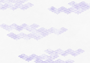 背景 青海波 波 海 伝統 模様 和風 和柄 図案 壁紙 素材 テクスチャー 茶 ブラウン Wall Mural Wdw