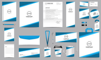 Corporate identity set branding template design kit. editable brand identity with abstract background color for Business Company and Finance Vector eps 10