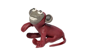 Cartoon characters, Monkey isolated on white background with clipping path.