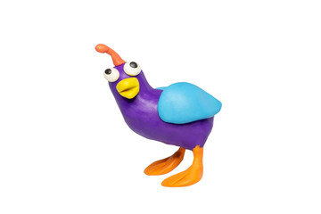 Cartoon characters, Quail isolated on white background with clipping path.