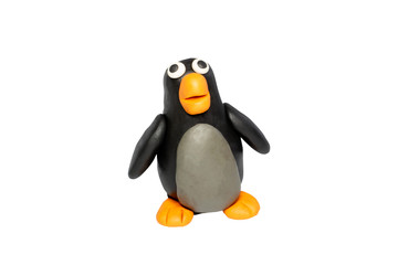 Cartoon characters, Penguin isolated on white background with clipping path.