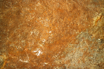 abstract ancient granite stone sheet surface cave for interior rust tone color