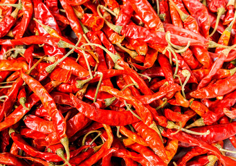 Background and texture of dried chilli.