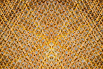 Background and texture of bamboo basket bottom.