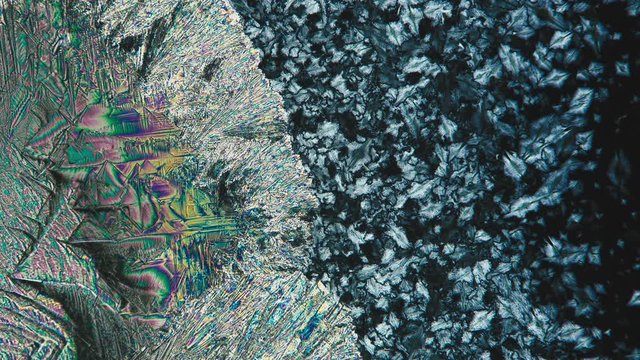 Crystal Magnification Under Microscope Timelapse