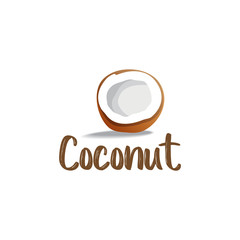 Elegant Logo design concept with Half Coconut idea