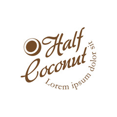 Elegant Logo design concept with Half Coconut idea