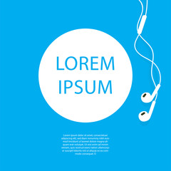 Clean design with earphone in blue color