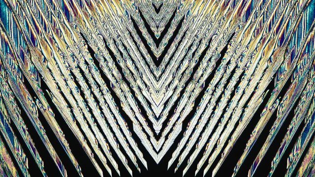 Video Art Vj Crystal Growth Under Microscope Timelapse