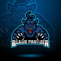 Black panther esport mascot logo © Visink.art