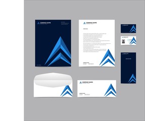 Corporate identity set branding template design kit. editable brand identity with abstract background color for Business Company and Finance Vector eps 10