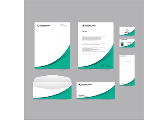 Corporate identity set branding template design kit. editable brand identity with abstract background color for Business Company and Finance Vector eps 10