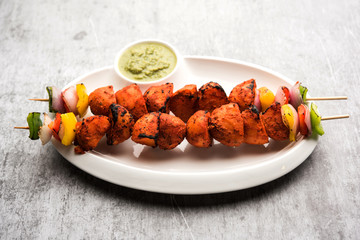 Tandoori aloo tikka or grilled barbecue potatoes