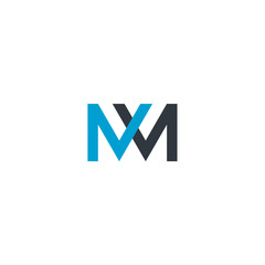 MW initial logo line blue