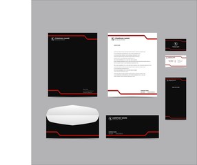 Corporate identity set branding template design kit. editable brand identity with abstract background color for Business Company and Finance Vector eps 10