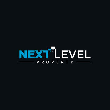 next level property logo typography