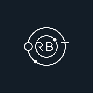 orbit logo line typography white