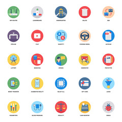 Data Transfer Flat Icons Pack