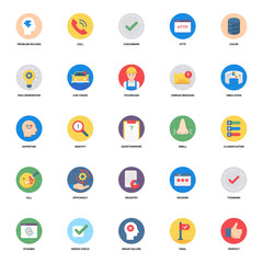 Mental Health Flat Icons Pack 