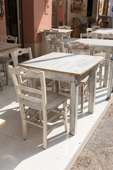 External bar wooden table