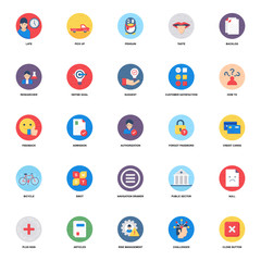 Customer Satisfaction Flat Rounded Icons 
