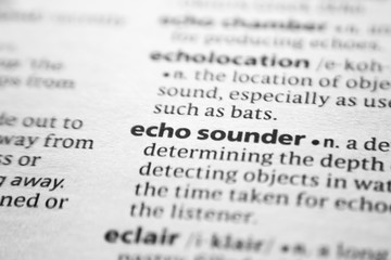 Word or phrase Echo sounder in a dictionary.