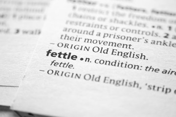 Word or phrase Fettle in a dictionary.