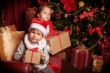 Fototapeta na wymiar Christmas gifts for children