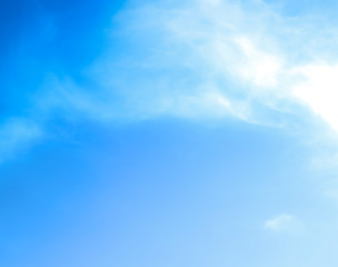 Obraz premium blue sky with beautiful natural white clouds 