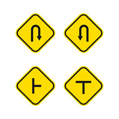 set of traffic signs icon design. vector illustration