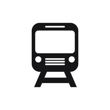 train icon flat design. Modern Transportation sign. vector illustration