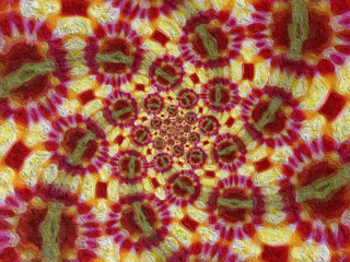 Colorful digital graphic kaleidoscope symmetry mandala style in laser light trial pattern, Tie Dye , spiderweb art abstract background for art projects, banner, business,   card, 3D, template