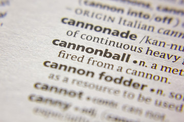 Word or phrase Cannonball in a dictionary.