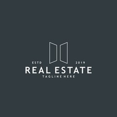 Minimalist and modern real estate logo design