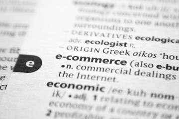 Word or phrase E-commerce in a dictionary.