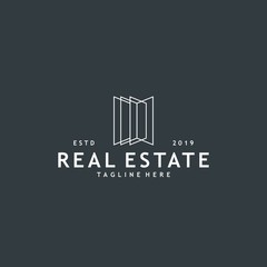 Minimalist and modern real estate logo design