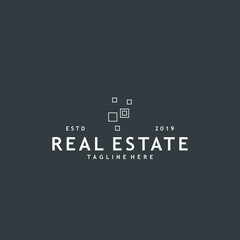 Minimalist and modern real estate logo design